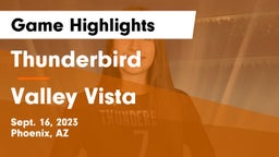 Thunderbird  vs Valley Vista  Game Highlights - Sept. 16, 2023