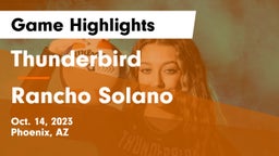Thunderbird  vs Rancho Solano  Game Highlights - Oct. 14, 2023