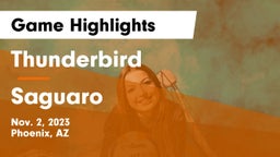 Thunderbird  vs Saguaro  Game Highlights - Nov. 2, 2023