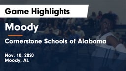 Moody  vs Cornerstone Schools of Alabama Game Highlights - Nov. 10, 2020