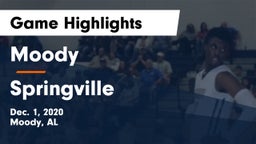 Moody  vs Springville  Game Highlights - Dec. 1, 2020
