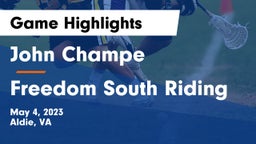John Champe   vs Freedom South Riding Game Highlights - May 4, 2023