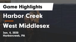 Harbor Creek  vs West Middlesex   Game Highlights - Jan. 4, 2020