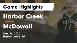 Harbor Creek  vs McDowell  Game Highlights - Jan. 11, 2020