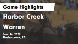 Harbor Creek  vs Warren  Game Highlights - Jan. 16, 2020