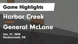 Harbor Creek  vs General McLane  Game Highlights - Jan. 27, 2020