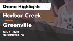 Harbor Creek  vs Greenville  Game Highlights - Jan. 11, 2021