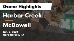 Harbor Creek  vs McDowell  Game Highlights - Jan. 3, 2022