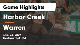Harbor Creek  vs Warren  Game Highlights - Jan. 24, 2022