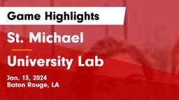 St. Michael  vs University Lab  Game Highlights - Jan. 13, 2024