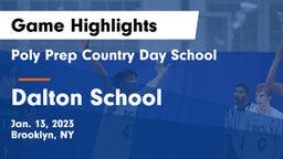 Poly Prep Country Day School vs Dalton School Game Highlights - Jan. 13, 2023