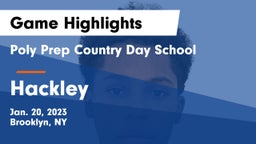 Poly Prep Country Day School vs Hackley  Game Highlights - Jan. 20, 2023