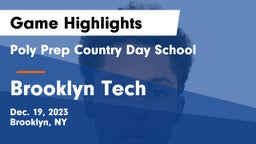 Poly Prep Country Day School vs Brooklyn Tech  Game Highlights - Dec. 19, 2023