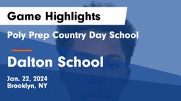Poly Prep Country Day School vs Dalton School Game Highlights - Jan. 22, 2024