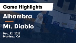 Alhambra  vs Mt. Diablo  Game Highlights - Dec. 22, 2023