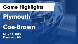 Plymouth  vs Coe-Brown Game Highlights - May 19, 2023