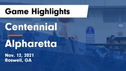 Centennial  vs Alpharetta  Game Highlights - Nov. 12, 2021