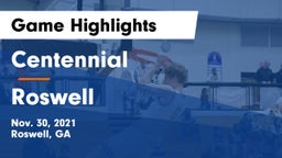 Centennial  vs Roswell  Game Highlights - Nov. 30, 2021
