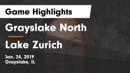 Grayslake North  vs Lake Zurich  Game Highlights - Jan. 24, 2019