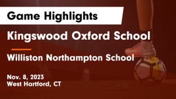 Kingswood Oxford School vs Williston Northampton School Game Highlights - Nov. 8, 2023