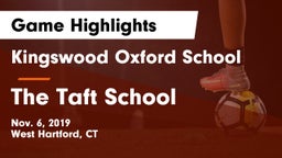 Kingswood Oxford School vs The Taft School Game Highlights - Nov. 6, 2019