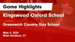 Kingswood Oxford School vs Greenwich Country Day School Game Highlights - May 4, 2024