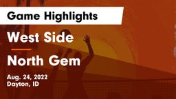 West Side  vs North Gem Game Highlights - Aug. 24, 2022