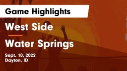 West Side  vs Water Springs Game Highlights - Sept. 10, 2022