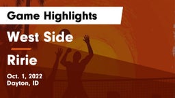 West Side  vs Ririe Game Highlights - Oct. 1, 2022