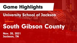 University School of Jackson vs South Gibson County  Game Highlights - Nov. 20, 2021
