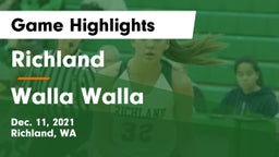 Richland  vs Walla Walla  Game Highlights - Dec. 11, 2021