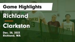 Richland  vs Clarkston  Game Highlights - Dec. 28, 2023