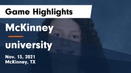 McKinney  vs university Game Highlights - Nov. 13, 2021