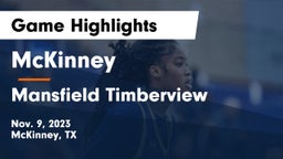 McKinney  vs Mansfield Timberview  Game Highlights - Nov. 9, 2023
