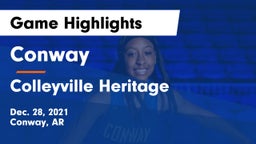 Conway  vs Colleyville Heritage  Game Highlights - Dec. 28, 2021