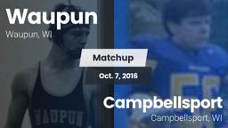 Matchup: Waupun  vs. Campbellsport  2016