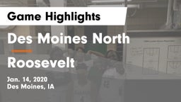 Des Moines North  vs Roosevelt  Game Highlights - Jan. 14, 2020
