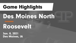 Des Moines North  vs Roosevelt  Game Highlights - Jan. 8, 2021