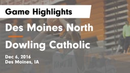 Des Moines North  vs Dowling Catholic  Game Highlights - Dec 6, 2016