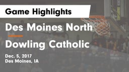 Des Moines North  vs Dowling Catholic  Game Highlights - Dec. 5, 2017