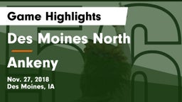 Des Moines North  vs Ankeny  Game Highlights - Nov. 27, 2018