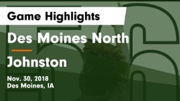 Des Moines North  vs Johnston  Game Highlights - Nov. 30, 2018
