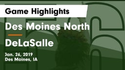 Des Moines North  vs DeLaSalle  Game Highlights - Jan. 26, 2019
