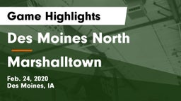 Des Moines North  vs Marshalltown  Game Highlights - Feb. 24, 2020
