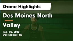 Des Moines North  vs Valley  Game Highlights - Feb. 28, 2020