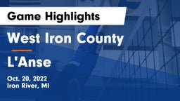 West Iron County  vs L'Anse Game Highlights - Oct. 20, 2022