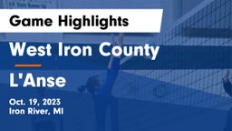 West Iron County  vs L'Anse  Game Highlights - Oct. 19, 2023