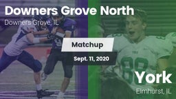 Matchup: Downers Grove North vs. York  2020