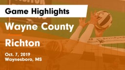 Wayne County  vs Richton Game Highlights - Oct. 7, 2019