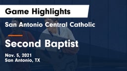 San Antonio Central Catholic  vs Second Baptist Game Highlights - Nov. 5, 2021